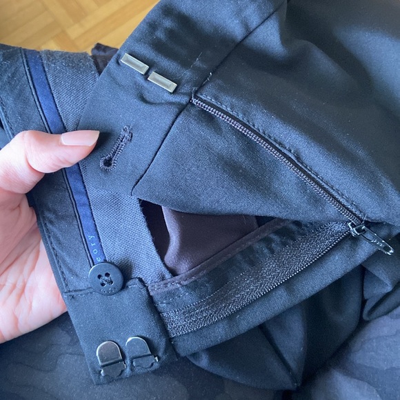 THEORY Womens Straight Fit Trousers Super Slim Solid Black Size US 6 - Picture 6 of 13